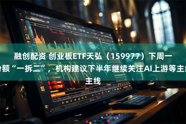 融创配资 创业板ETF天弘（159977）下周一份额“一拆二”，机构建议下半年继续关注AI上游等主线