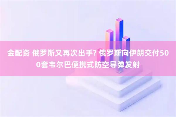 金配资 俄罗斯又再次出手? 俄罗斯向伊朗交付500套韦尔巴便携式防空导弹发射